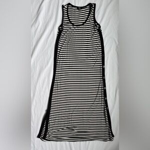 Premise Black & White Striped Maxi Skirt